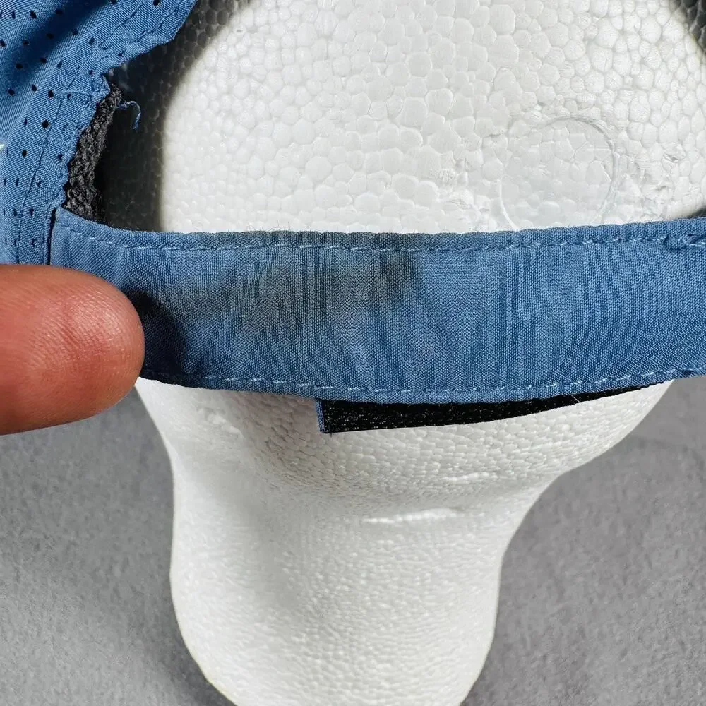 Nike Golf Hat Cap Strap Back One Size Blue Perforated Swoosh SQ ONE‎ Mens
